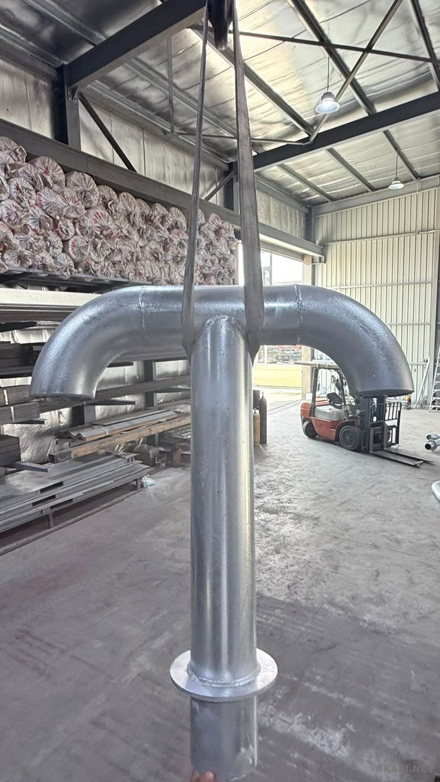 Galvanized Tank Ventilation Pipes – 90-Degree Elbow with Flange (Custom-Made)