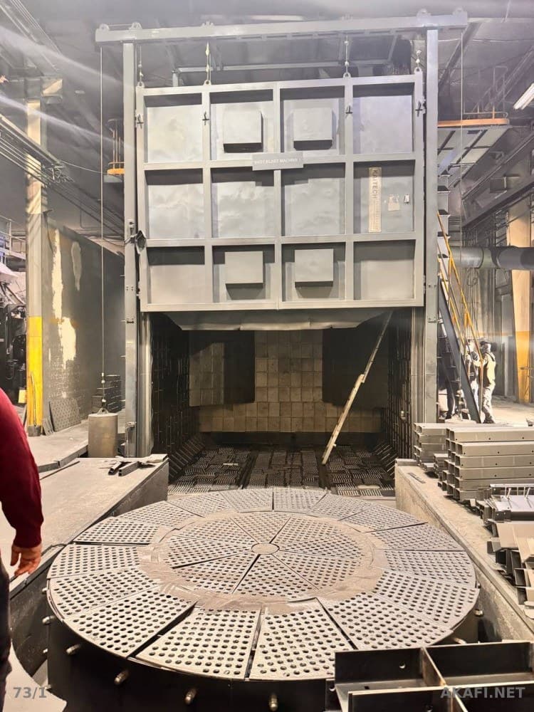 Machine de sablage rotative rotary sand blast machine