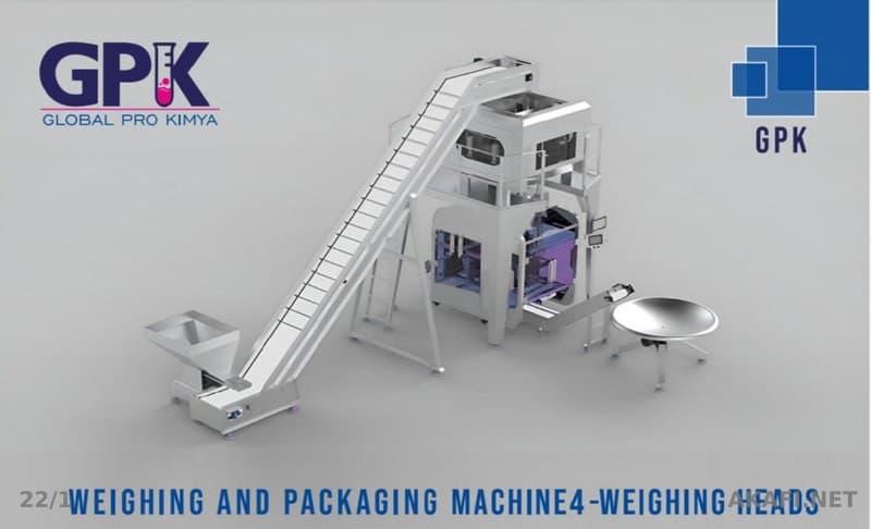 MACHINE D'EMBALLAGE AVEC 14 TÊTES DE PESAGE